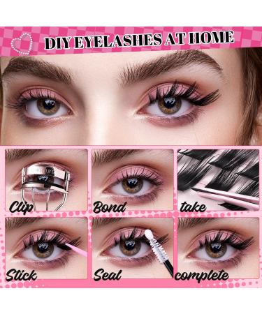 Buy Generic DIY Self Adhesive Eyelashes - 144 Pcs Lash Clusters 12-18mm D Curl 3D Angel Wing Kit with Bond Seal & Tweezers - Perfect for Home Use - Buy Online on GoSupps.com