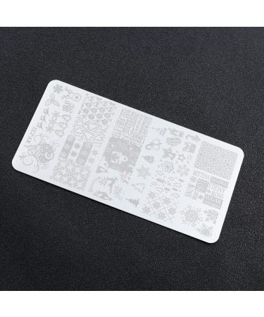 FRCOLOR Christmas Nail Art Stamping Plate Set - 5 Pieces with Stamp & Scraper for Holiday Nail Designs - Buy Online on GoSupps.com