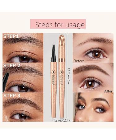 Waterproof 3D Microblading Eyebrow Pencil 2024 Upgraded 3-Piece Set (4 black/brown/light brown/grey) Black/Brown/Light Brown/Grey 4 - Buy Online on GoSupps.com