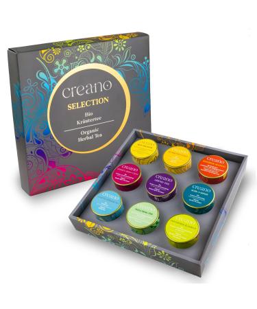 Creano Bio Bio herbal tea gift set "Loser Tea" - 9 Different varieties Tea in metal cans - 122g - vegan & gluten -free - novelty 2024* gift set loser tea