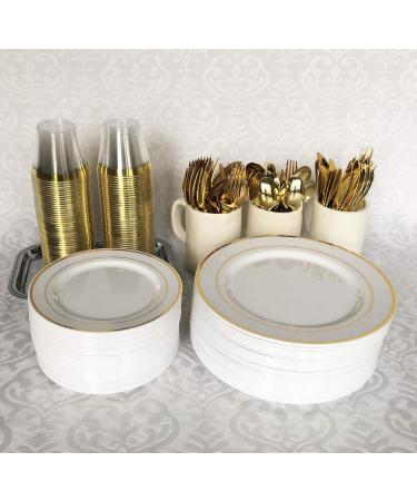 160 Piece Gold Plastic Silverware Set - Reusable & Recyclable - Gold Plastic Utensils for Weddings Anniversaries Showers Parties - 80 Forks 40 Spoons 40 Knives - Elegant Cutlery by JL Prime 160 Gold - Buy Online on GoSupps.com