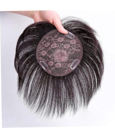 1PC Human Hair Topper Thinning Hair Topper Clip in Hairpieces Short Hair Wigs 20cm Dark Brown Hair Extensions for Women - Buy Online on GoSupps.com