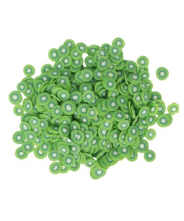 Fruit Nail Art Slices Nail Art Slices with Fruit Shaped Polymer Clay Nail Art Cellphone Glasses Decoration Accessories 10g/pack Nail Charms for Lip Gloss Nail Art DIY(Kiwi)