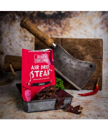 Grass Fed Beef Jerky Variety Pack - Air Dried Lean Beef Biltong - High Protein Snack 2x Mild Chilli & 2x Sweet Cider Flavours - Low In Sugar Gluten Free MSG Free - 4x 30g by The Skibbereen Food Co - Buy Online on GoSupps.com