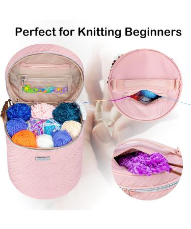 Leudes Crochet Tote - Water Resistant Yarn Storage Organizer - Pink - Buy Online on GoSupps.com