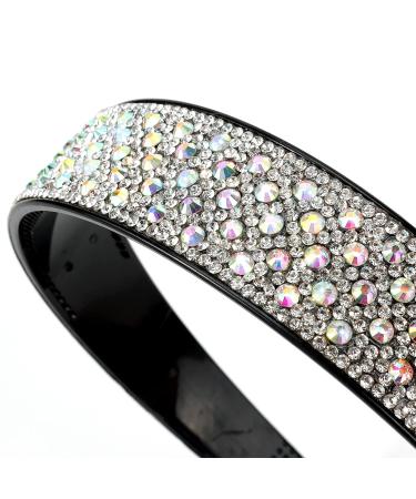 Sparkly Rhinestone Headband with Comb Teeth - Silver Hair Accessories for Women and Girls - Buy Online on GoSupps.com