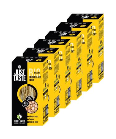 Just Taste Be different JUST TASTE Pack of 6 boxes of organic soy and chickpea fettuccine/linguine 250g