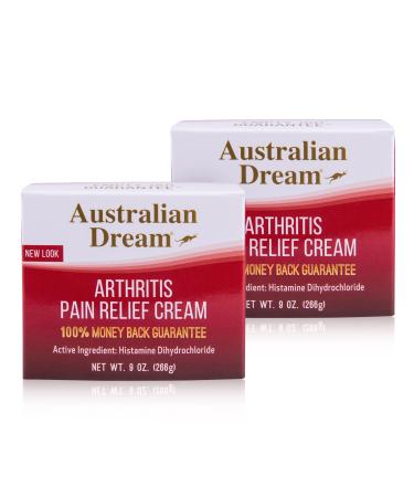 Australian Dream Arthritis Pain Relief Cream - for Muscle Aches or Back Pain - 9 Oz Jars (2 Pack)