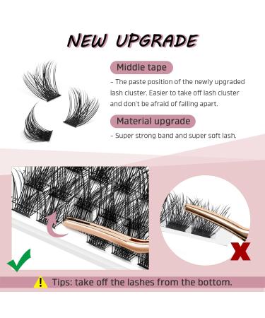 DIY Eyelash Extension Kit | 144 Pcs Thin Band Cluster Lashes with Mascara Brush, Glue, and Applicator | R-08 Kit (1 Count, Pack of 3) - Buy Online on GoSupps.com