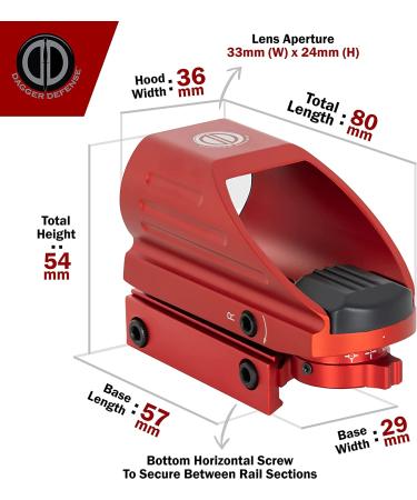 Dagger Defense DDHT Series Red Dot Scope Optic | Combat Vet Owned Company - Buy Online on GoSupps.com