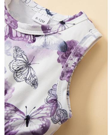 Puseky Toddler Baby Girls Floral Dress and Coat Set 6-12 Months - Purple Outfit - Buy Online on GoSupps.com