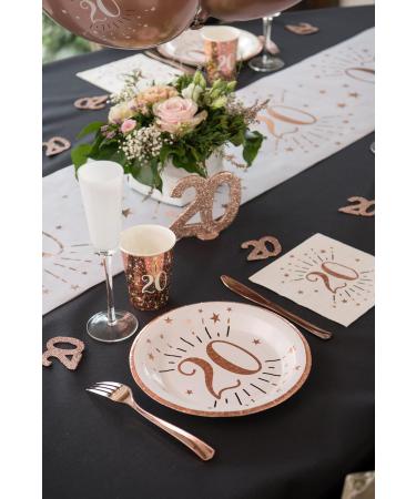 Santex 7350-60 Pack of 20 Napkins Sparkling Age 60 Years Metal Rose Gold - Buy Online on GoSupps.com
