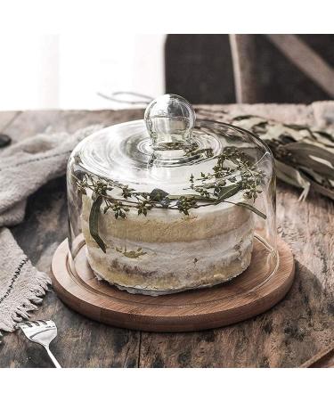 Clear Glass Cake Round Plate Kitchen Pastry Round Plate Water Decoration Plate Snack Round Plate Wooden Decoration Plate (Size : 26cm) - Buy Online on GoSupps.com