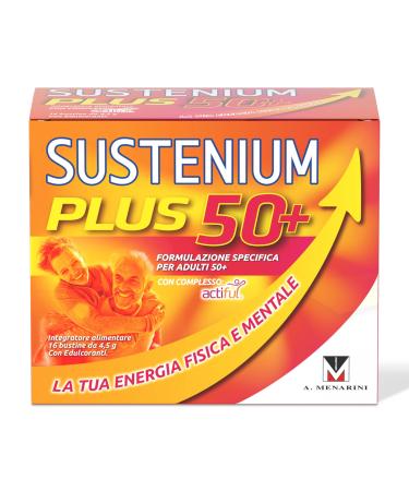 Sustenium Sustenium Plus 50+ - 50+ Adult Energizing Supplement with ACTIFUL Antioxidant Complex Vitamins and Minerals For Your Physical and Mental Energy Pack of 16 Sachets