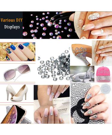 1500-Piece Rhinestones Set - 6 Sizes of Self-Adhesive Glittering Stones for Nail Art Clothing & Handicrafts with Picker Pen & Tweezers - Buy Online on GoSupps.com