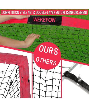 WEKEFON Portable Kids Soccer Goals Set of 2 - 3.6'x2.7' - Pop Up Indoor/Outdoor Net with Carry Bag - Easy Assembly & Compact Storage - Red - Buy Online on GoSupps.com