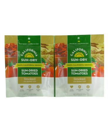 California Sun-Dry Smoked Sun Dried Tomatoes (Julienne Cut), 3-Ounce Bags (2 Pack)