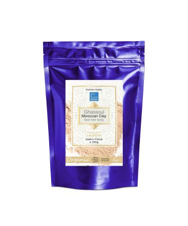 Pure & 100% Natural Organic Ghassoul. Moroccan Volcanic Lava for Skin Care (Face and Body) and Hair Care (Natural Shampoo) Moroccan Rhassoul Clay - 1000 g 1 kg