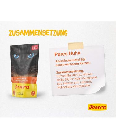 Josera Multipack Filet (6 x 70g) | Cereal-Free Super Premium Wet Cat Food | Pure Chicken Chicken with Duck & Salmon - Ideal for Adult Cats - Buy Online on GoSupps.com