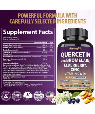 StrongVit Cortisol Supplement & Quercetin Complex Bundle (120 Capsules) - Buy Online on GoSupps.com