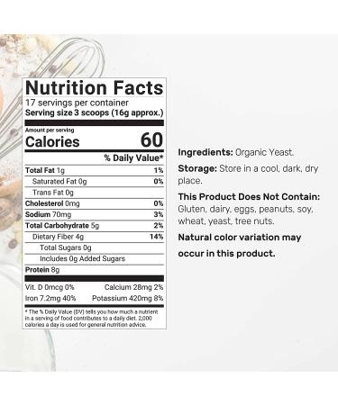 Organic Nutritional Yeast Flakes 10oz - High Protein & Vitamin B Complex Source | Vegan Cheese Substitute, Dairy Free, Gluten Free, Non-Fortified & Non-GMO - Buy Online on GoSupps.com