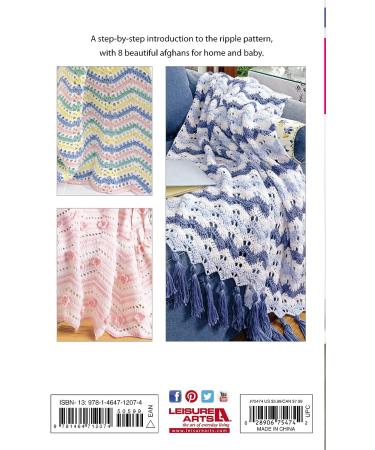 Learn to Crochet Ripple Afghans Book by LEISURE ARTS - Step-by-Step Guide for Stunning Ripple Patterns - Buy Online on GoSupps.com