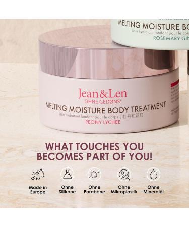 Jean & Len Melting Moisture Body Treatment - Peony & Lychee | Nourishing Vegan Body Butter for Normal Skin | Paraben & Silicone-Free 200ml - Buy Online on GoSupps.com