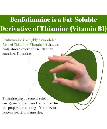 PUREFULLY Benfotiamine Vitamin B1/Thiamine 100mg 120 Capsules - High Absorption Energy Support - Gluten Free Non-GMO Made in Canada - Buy Online on GoSupps.com