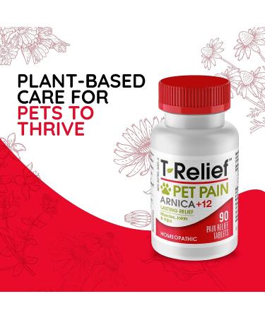 Pet Pain Relief Tablets with 12 Natural Medicines - Fast-Acting Soother for Dogs & Cats - 90 Tablets (2 Pack) - Buy Online on GoSupps.com