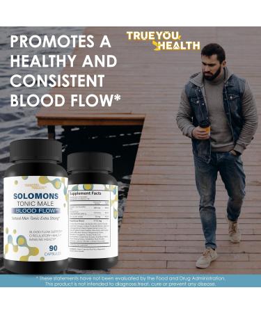 Solomons Tonic - Our Best Mens Blood Flow Supplement - Good Blood Flow Support - Male Blood Flow Capsules - Max Blood Flow Pills - Blood Circulation Supplements for Men - Male Blood Circulation Pills - Buy Online on GoSupps.com