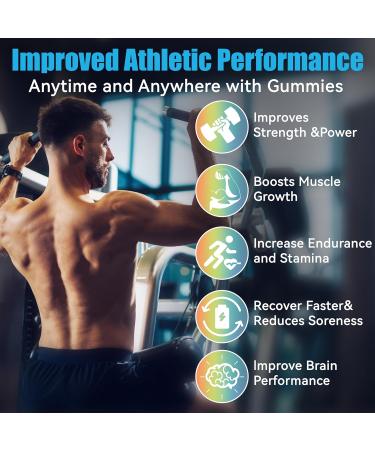 Creatine Monohydrate Gummies for Men & Women Increase Strength and Build Muscle Energy & Booty Gain Preworkout Supplement Sugar Free Vegan Chewables Blueberry Flavor-120 Count - Buy Online on GoSupps.com