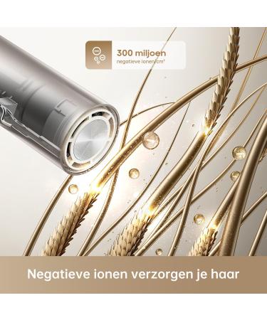 DREAME Pocket Neo highspeed hair dryer 3 foldable shapes 300 grams lightweight 110000 rpm motor 300 million negative ionscm constant temperature of 57 C drying in 40 seconds Gold Pocket Neo Gold - Buy Online on GoSupps.com