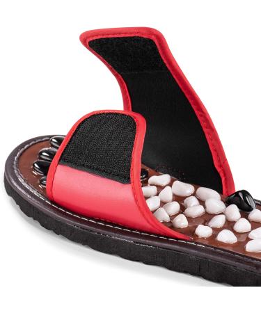 Byriver Acupressure Shoes - Reflex Zone Massage Slippers for Men | Pain Relief for Plantar Fasciitis Heel Arch Arthritis & Neuropathy | Available in Red Sizes 25 & 35-37.5 - Buy Online on GoSupps.com