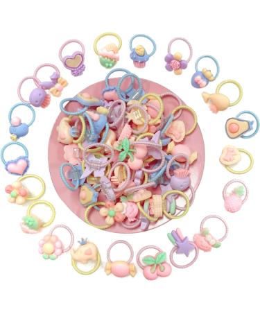 40pcs Baby Cartoon Hair Tie Multicolor Elastic Bands for Girls - Underwater World Theme - Buy Online on GoSupps.com