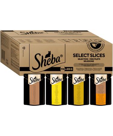 Sheba Catsass Food selection in sauce 72 portion bags 72x85g (1 large pack) - cat food wet poultry variation with duck chicken poultry and turkey 85 g (72 pack)
