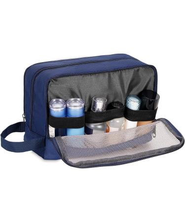 WANDF Water-Resistant Nylon Travel Toiletry Bag | Lightweight Dopp Kit for Men and Women | A-Pure Royal Blue - Buy Online on GoSupps.com