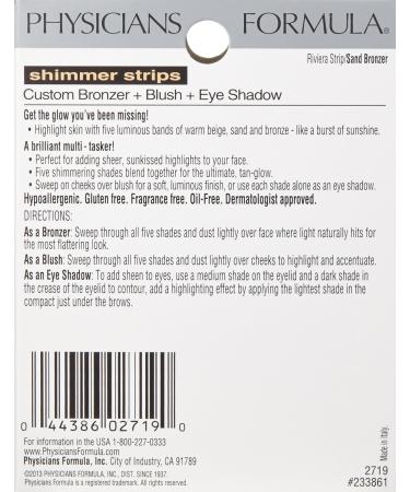 Buy Physicians Formula Shimmer Strips Riviera Strip/Sand Bronzer - 0.3 oz | Best International Shipping - Buy Online on GoSupps.com