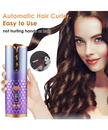 Automatic Curling Iron - Cordless Hair Curler with 6 Temp Settings Auto Shut Off & Fast Heat for Wavy Hair - Portable 2" Ceramic Wand - Buy Online on GoSupps.com