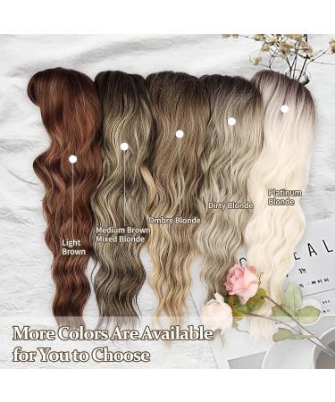 NAYOO Curly Wavy Dirty Blonde Wig with Bangs | Heat Resistant Synthetic Fiber 26 Inches | Perfect for Daily Wear & Parties - Buy Online on GoSupps.com