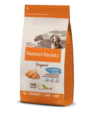Nature's Variety Original No Grain - Junior Dog Food for all sizes - Grain-free - with Boneless Salmon - 2kg
