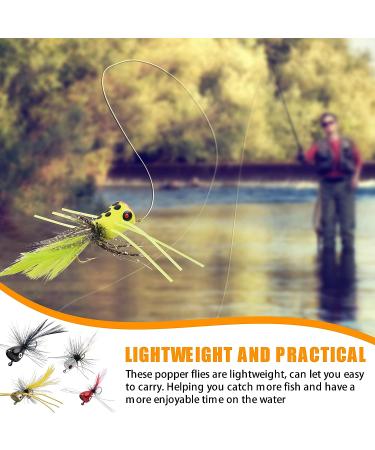 Topwater Fly Fishing Poppers Kit for Bass Trout Panfish - 12/15pcs Lures Set - Buy Online on GoSupps.com
