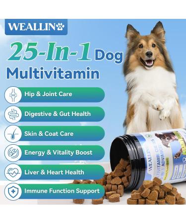 WEALLIN Cat & Dog Wellness Bundle L-Lysine Chews for Cats 500 Ct for Immune & Respiratory Support + 25-in-1 Dog Multivitamin Chews 200 Ct with Probiotics & Omega-3 Chicken Flavor - Buy Online on GoSupps.com