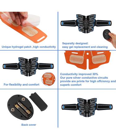 JoJoMooN EMS Muscle Stimulator Abdominal Toning Belt - Wireless Ab Trainer for Men and Women - Home and Office Fitness Equipment - Black - Buy Online on GoSupps.com