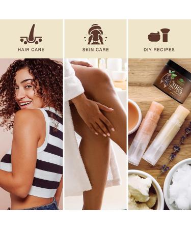 100% Raw Organic African Shea Butter Bar - Hydrating Body Moisturizer for Skin & Hair - 8oz (1 Pack) - Buy Online on GoSupps.com