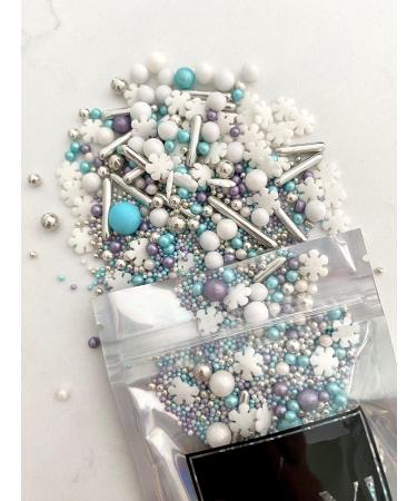 Edible Blue & White Cake Sprinkles Luxury Mix 45g Cupcake Cake Decoration Blue Sprinkles Cake Sprinkles Mix White Sprinkles Elsa - Buy Online on GoSupps.com