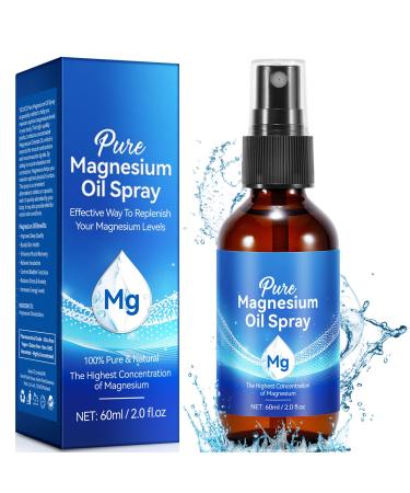 Pure Magnesium Spray Oil Magnesium Oil for Feet and Sleep Easy to Absorb 2.02 Fl Oz
