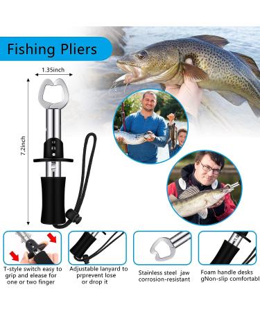 Fishing Tool Kit with Lures, Hooks, Lip Gripper, Digital Scale, Pliers, Sheath, and Lanyard - 134 Pcs, Blue Fresh Style - Buy Online on GoSupps.com
