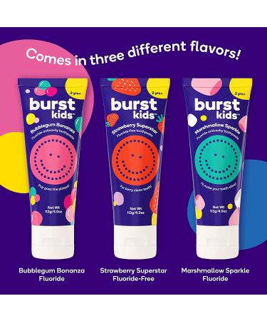 Kids Bubblegum Bonanza Fluoride Toothpaste - Cavity Fighting, Plaque Reduction, Safe & Effective - Vegan, SLS & Gluten Free - 4oz 2pk - Buy Online on GoSupps.com