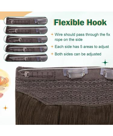 Easyouth Brown Invisible Wire Hair Extensions 18 Remy Human Hair #2 - 80g - Buy Online on GoSupps.com