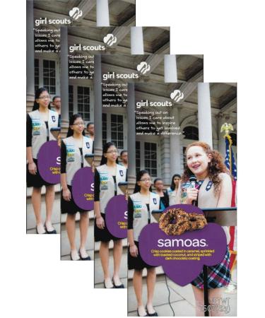 Girl Scout Samoas (Caramel deLites) Cookies, 7.5 Ounce (Pack of 4)